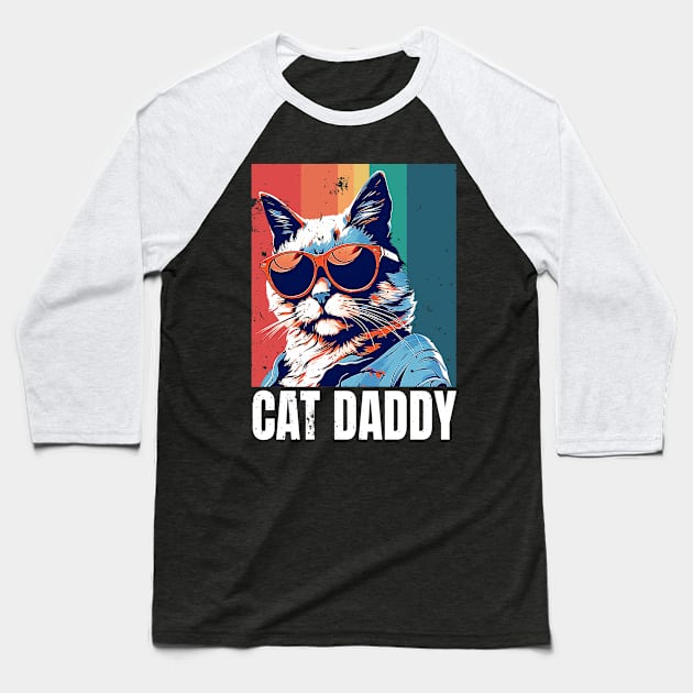 Cat Daddy Baseball T-Shirt by Yopi